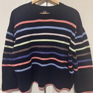 GAP Navy and Pink Knit Sweater